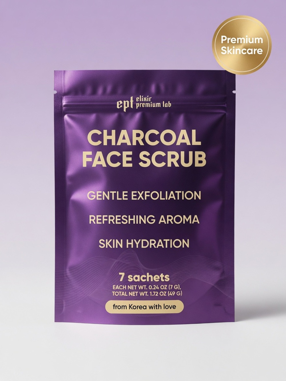 ept Charcoal Face Scrub - Purple | Gentle Exfoliating Mask